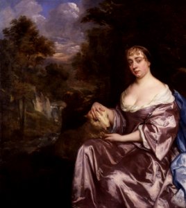 Unknown woman, formerly known as Elizabeth, Countess of Grammont by Sir Peter Lely. Free illustration for personal and commercial use.