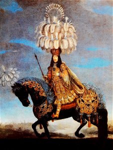 Thomas Leopold I in a costume for a horse-ballet