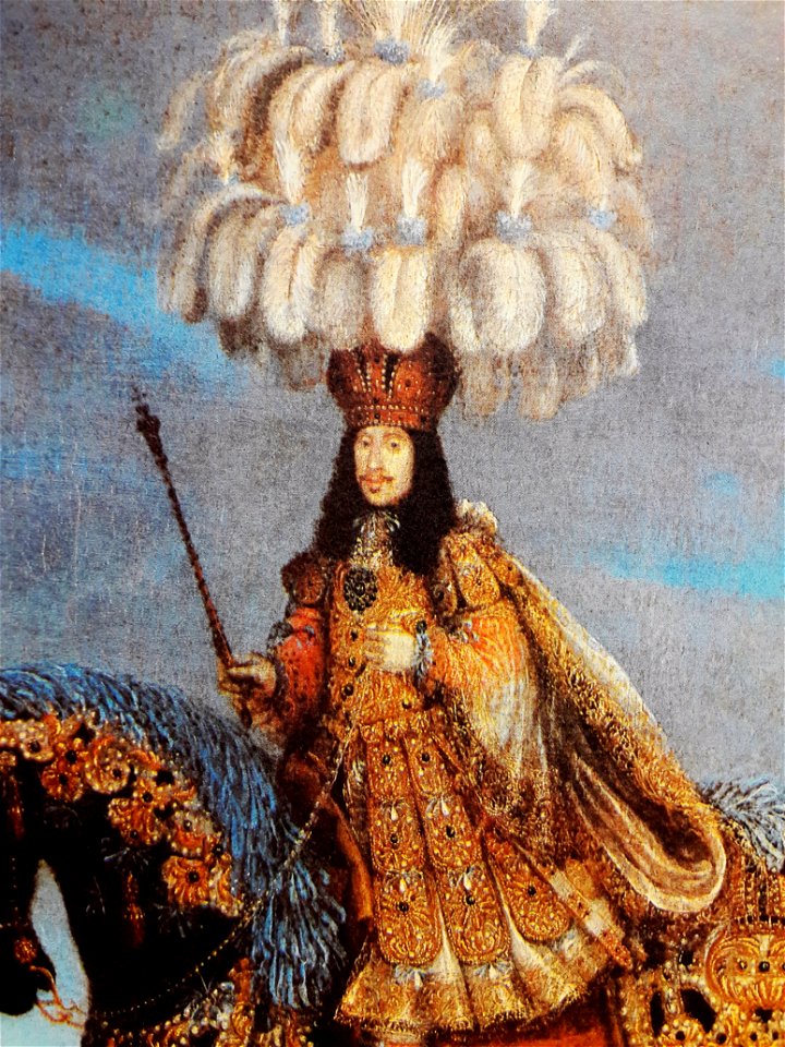 Thomas Leopold I in a costume for a horse-ballet (detail)