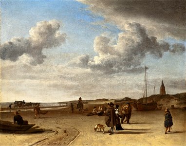 The beach near Scheveningen, by Adriaen van de Velde (II)
