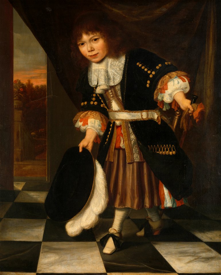 François Verwilt - portrait of a boy at full length