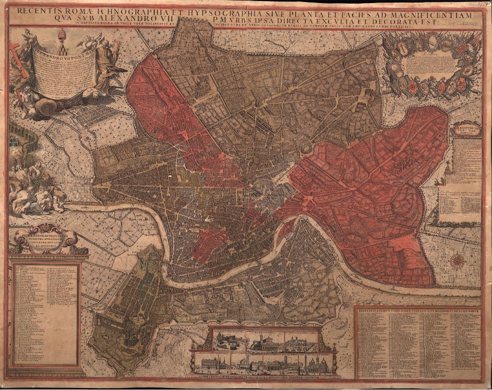 1675 map of Rome