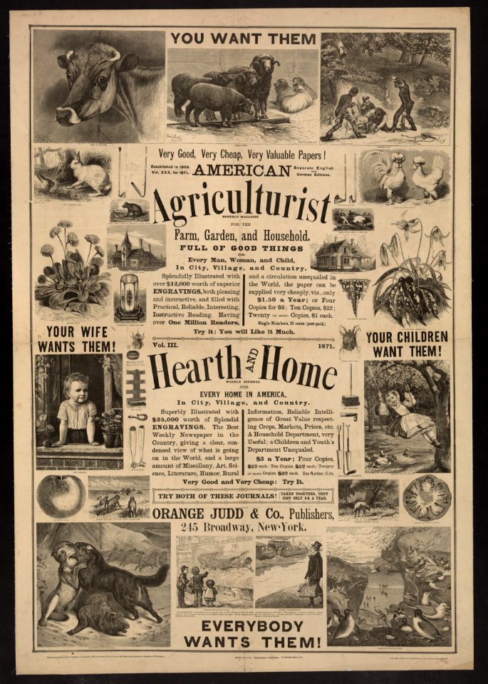 American agriculturist. Hearth and home LCCN2003674214