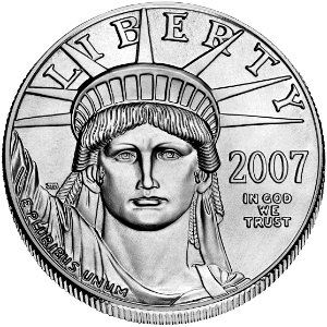 American Platinum Eagle 2007 Obv. Free illustration for personal and commercial use.