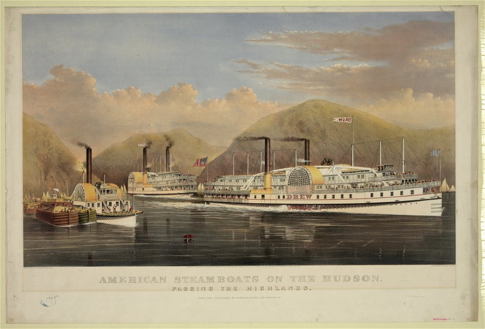 American steamboats on the Hudson- passing the highlands LCCN90708625