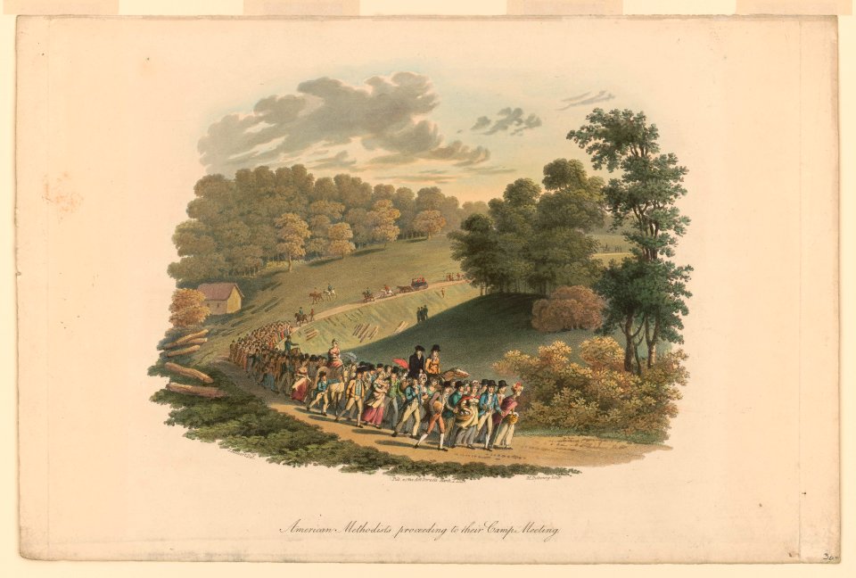 American methodists proceeding to their camp meeting - J. Milbert del. ; M. Dubourg sculp. LCCN95504484