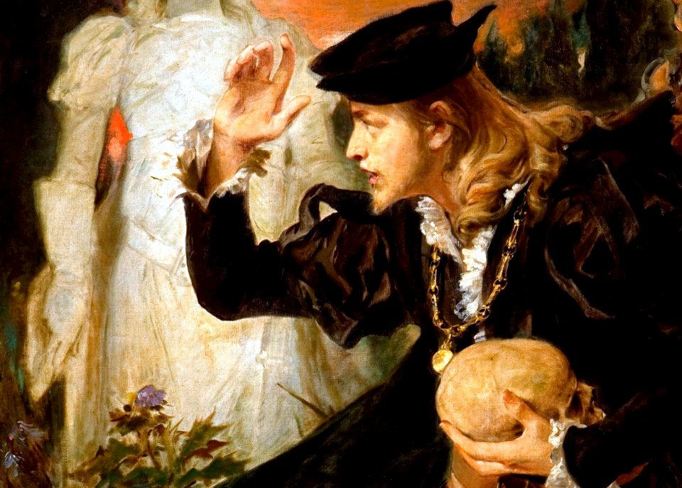 Pedro Américo - detalhe de A visão de Hamlet