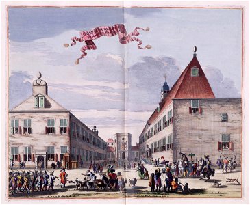 AMH-4769-KB Residence of the governor general within the walls of the castle at Batavia