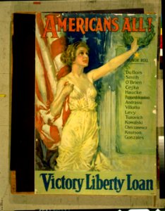 Americans all! Victory Liberty Loan - Howard Chandler Christy ; Forbes, Boston. LCCN97520325. Free illustration for personal and commercial use.