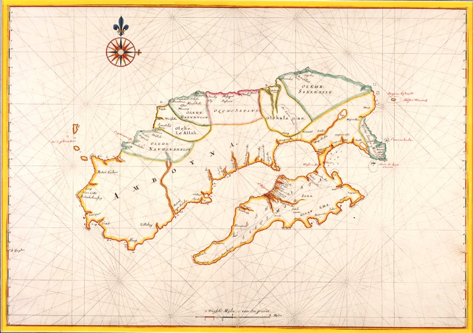 AMH-5624-NA Map of the island of Ambon