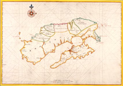 AMH-5624-NA Map of the island of Ambon