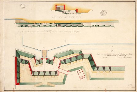 AMH-5405-NA Profiles relating to the fort of Tranquera at Melaka