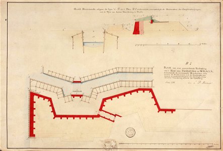 AMH-5411-NA Profiles relating to the fort of Tranquera at Melaka