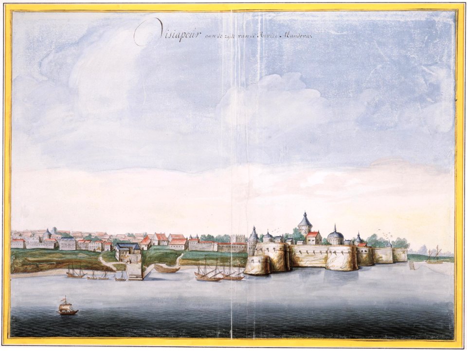 AMH-6164-NA View of Visiapour (according to the title), depicted is Suratte