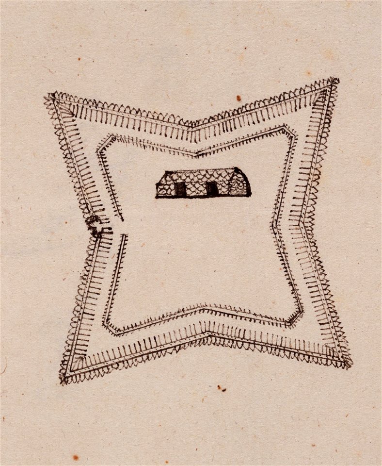AMH-6386-NA Map of the fort on Mauritius