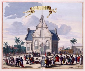 AMH-4802-KB The Dutch church or 'Kruiskerk' at Batavia