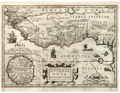 AMH-6460-KB Map of the African Gold and Slave coast