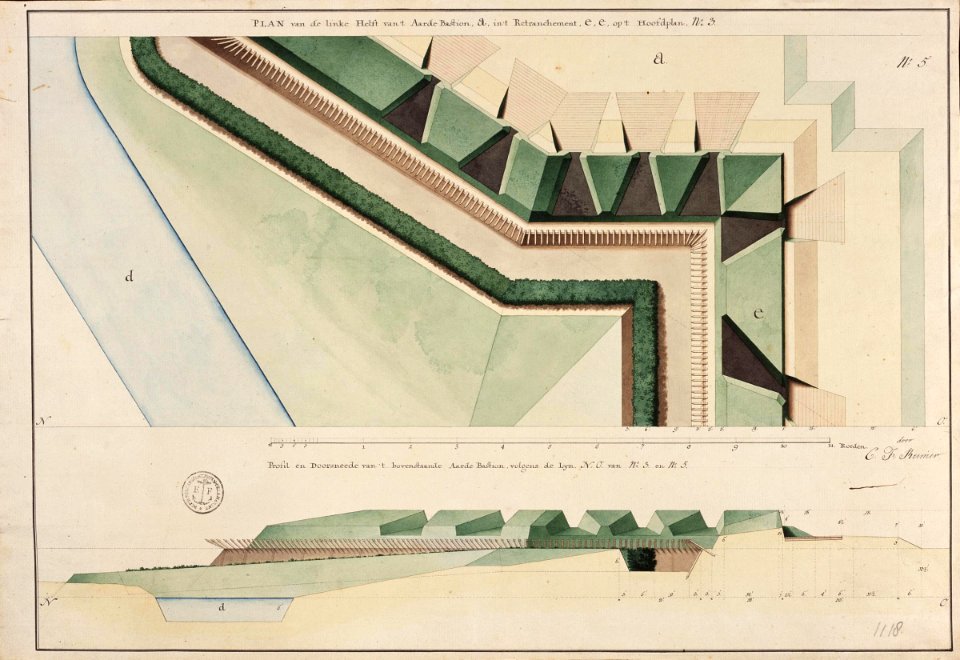 AMH-5408-NA Profiles relating to the fort of Tranquera at Melaka