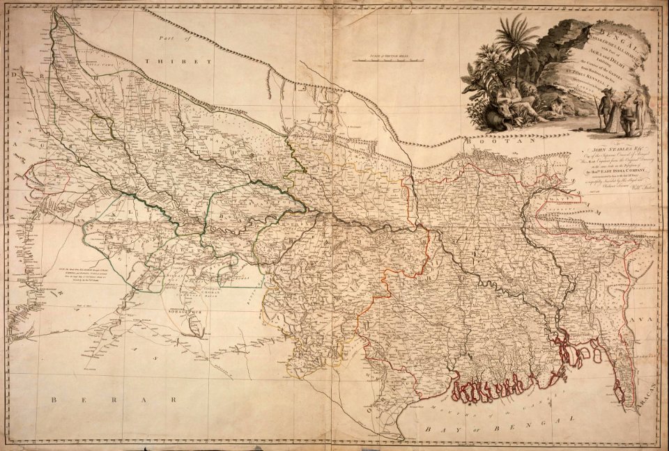 AMH-5577-NA Map of north eastern India