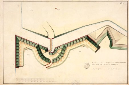 AMH-5410-NA Profiles relating to the fort of Tranquera at Melaka