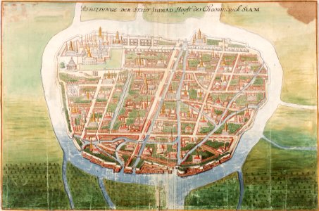 AMH-5626-NA Bird's eye view of the city of Judja