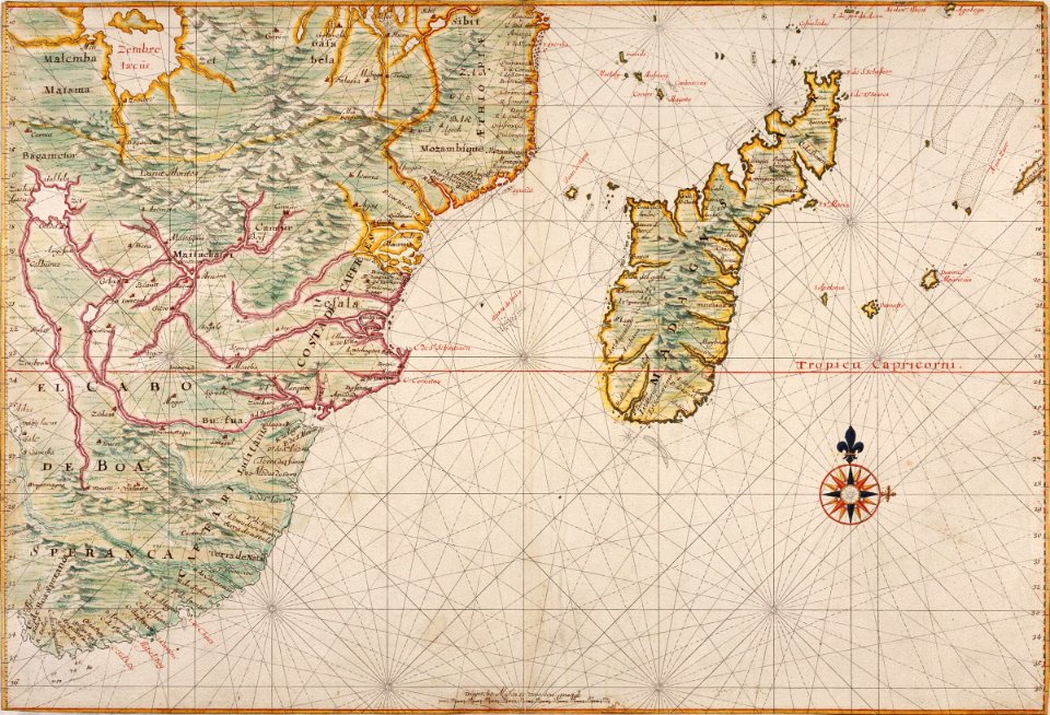AMH-5622-NA Map of southern Africa and Madagascar