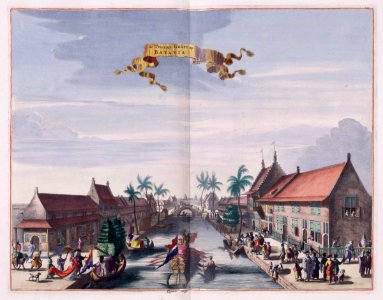 AMH-5643-KB View of the Tijgersgracht on Batavia