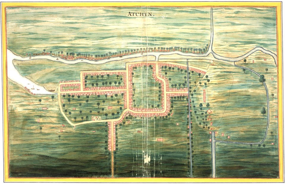 AMH-6131-NA Map of the city of Atjeh