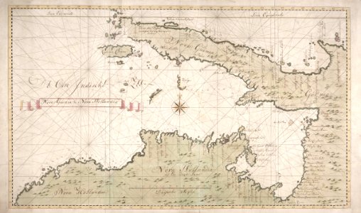 AMH-6426-NA Map showing the coasts of New Guinea