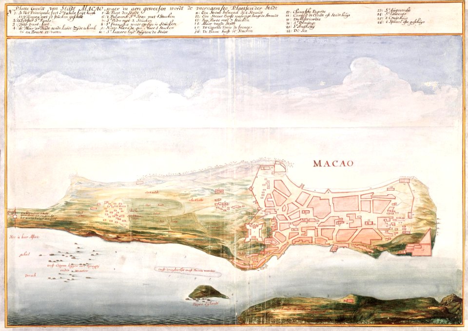 AMH-6155-NA Map of the city of Macao