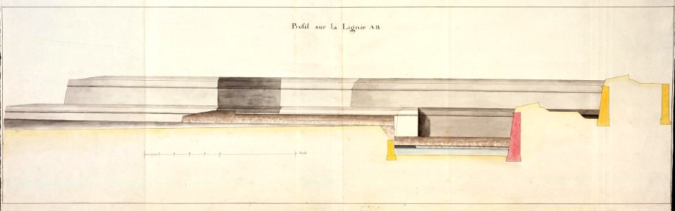 AMH-5574-NA Cross-section of part of the fort at Galle
