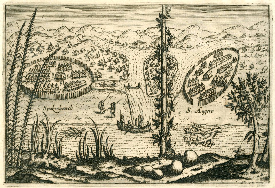 AMH-6638-KB View of the settlements of Spakenbourch and S. Angero on Madagascar