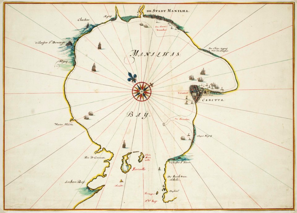 AMH-6764-NA Map of the bay of Manila