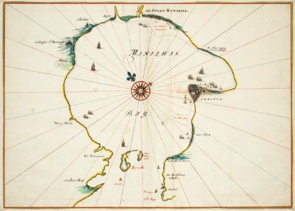 AMH-6764-NA Map of the bay of Manila