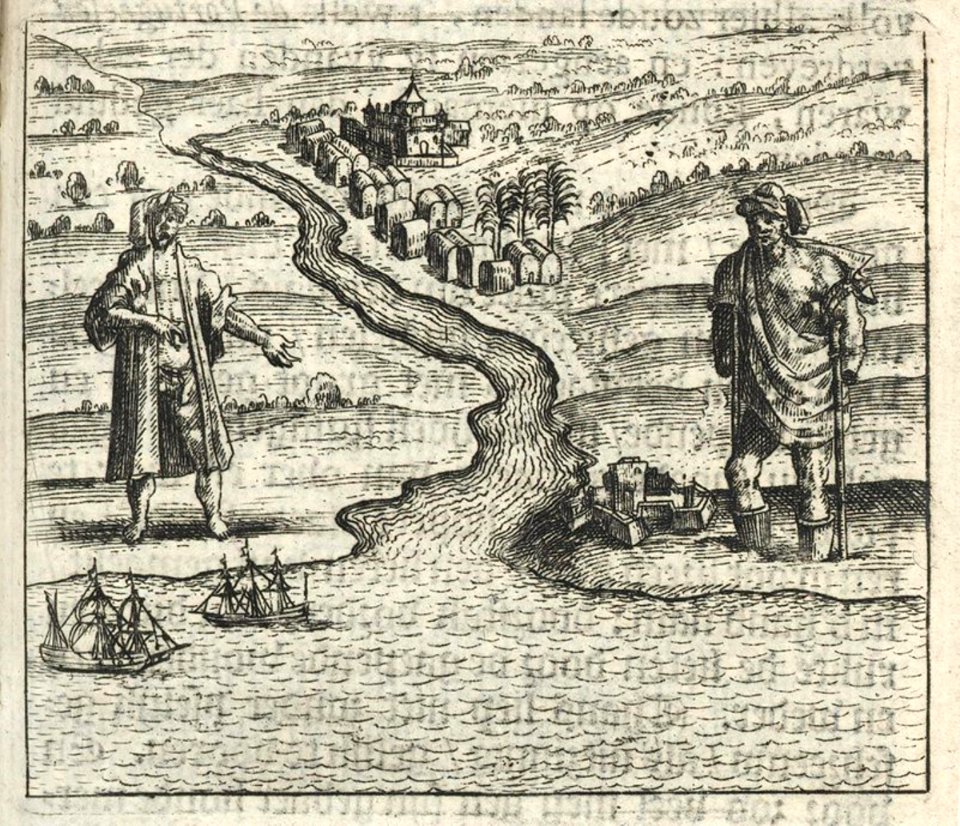AMH-6770-KB Dutch ships arrive in Achin
