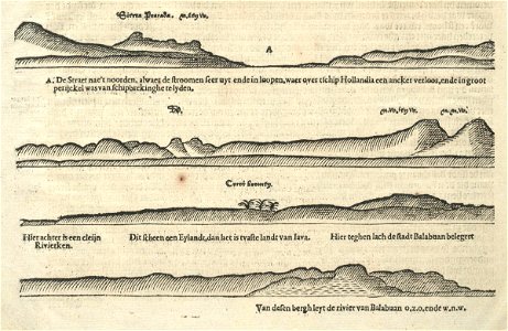 AMH-6653-KB Views from the strait and bay of Balabuan on the eastern side of Java