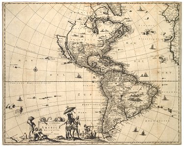 AMH-6722-KB Map of North and South America