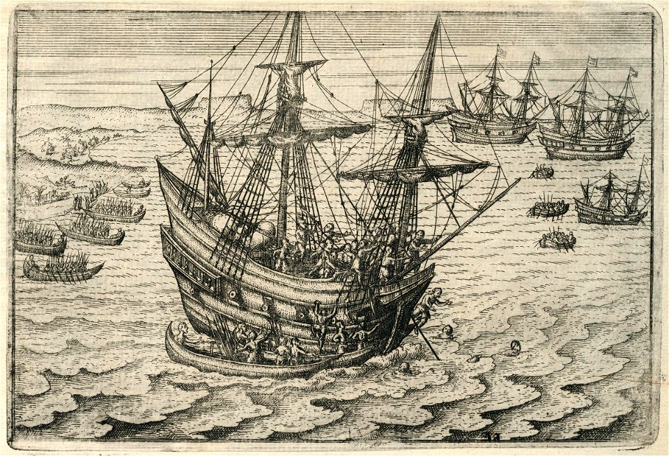 AMH-6649-KB Javanese attack the vessel Amsterdam