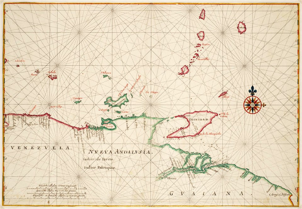 AMH-6734-NA Map of the coast of Venezuela