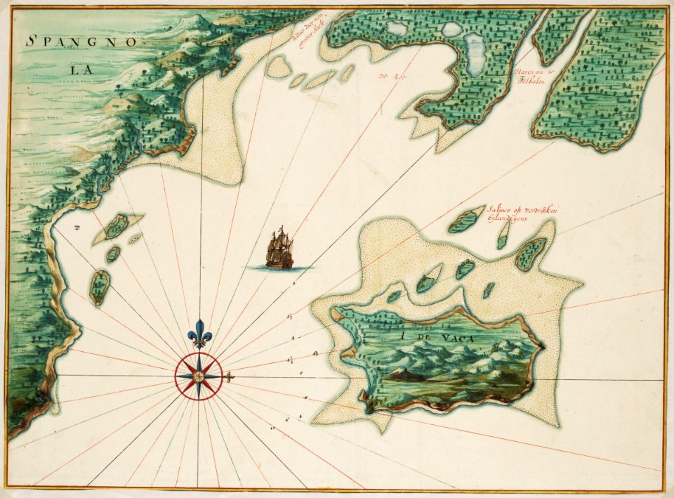 AMH-6801-NA Chart of Isla da Vaca near Hispaniola, Haïti