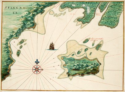 AMH-6801-NA Chart of Isla da Vaca near Hispaniola, Haïti