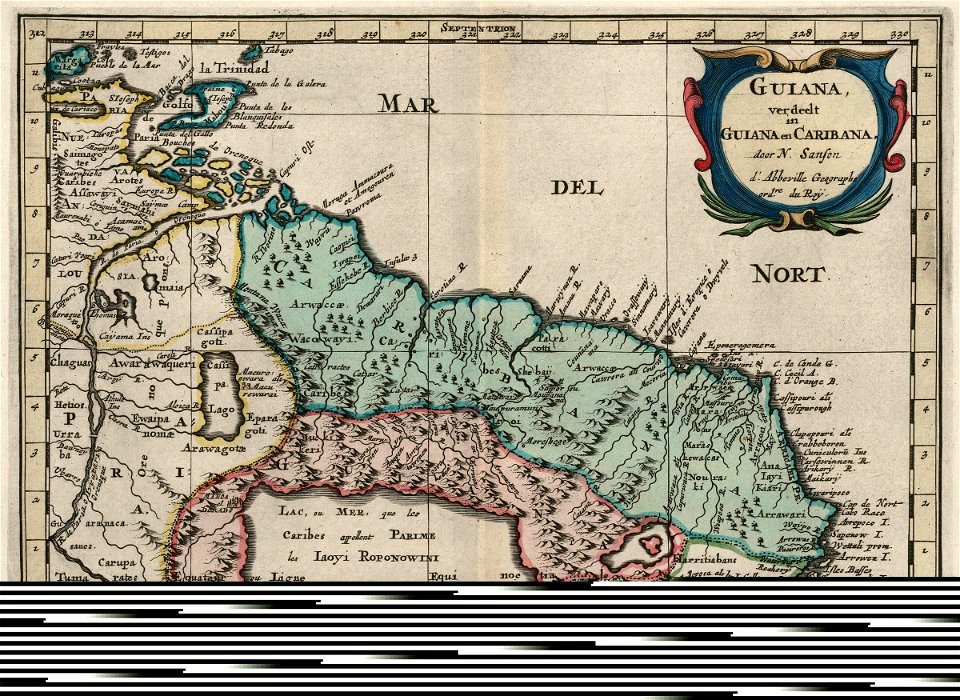 AMH-6683-KB Map of the north east coast of South America