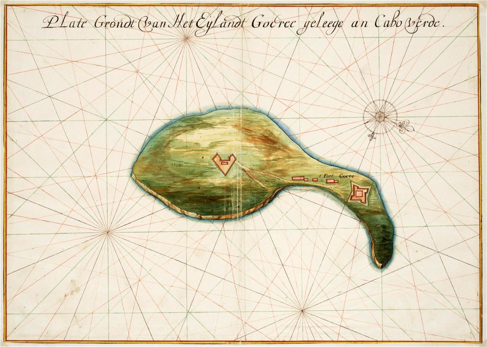 AMH-6755-NA Map of the island of Goeree