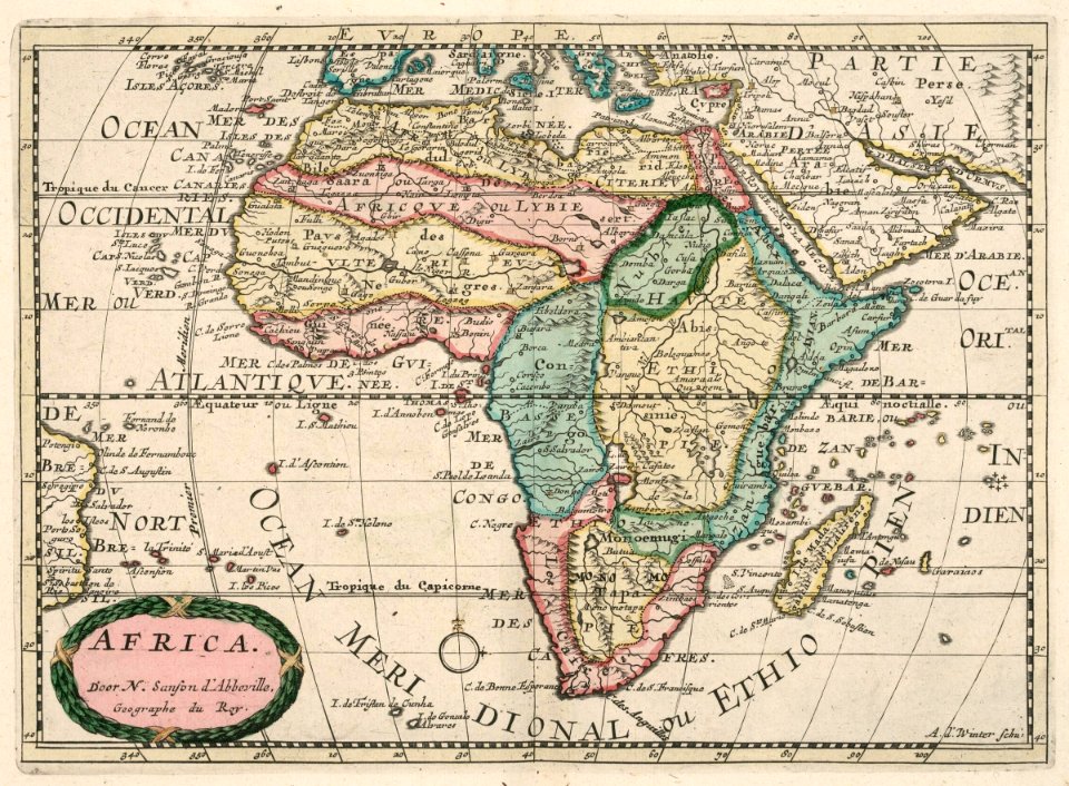 AMH-6673-KB Map of Africa and the Arabian peninsula