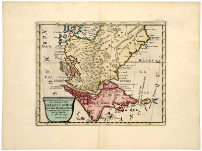 AMH-6685-KB Map of Vuurland with the Magelhaen Strait