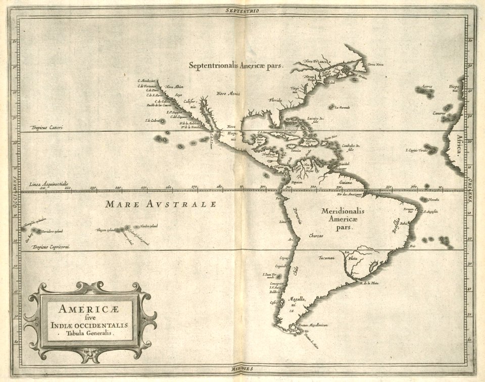 AMH-6691-KB Map of North and South America