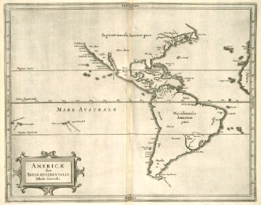 AMH-6691-KB Map of North and South America
