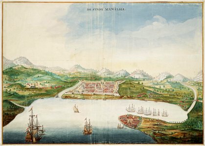 AMH-6763-NA Bird's eye view of Manila