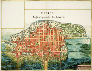 AMH-6781-NA Map of the city of Mexico
