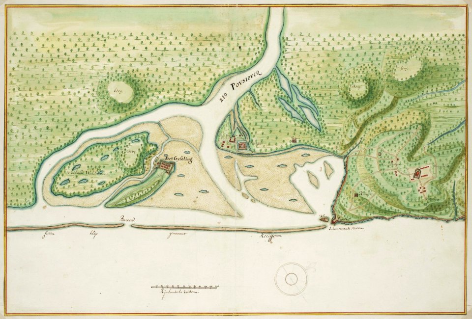 AMH-6793-NA Map of the mouth of the Pousioucq River